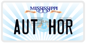 AUTHOR license plate in Mississippi