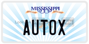 AUTOX  license plate in MS