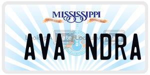 AVANDRA  license plate in MS