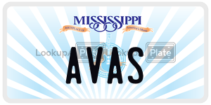 AVAS  license plate in MS