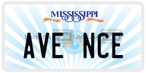 AVENCE  license plate in MS