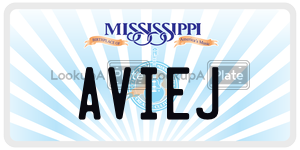 AVIEJ  license plate in MS