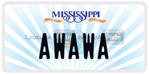 AWAWA  license plate in MS