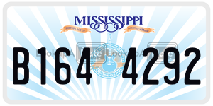 B1644292  license plate in MS