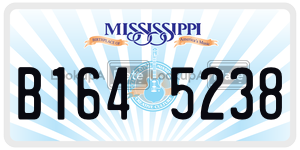 B1645238  license plate in MS