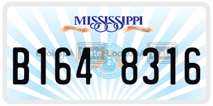 B1648316  license plate in MS