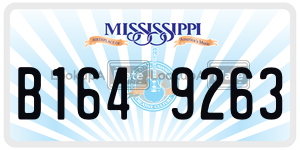 B1649263  license plate in MS