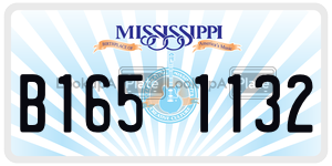 B1651132  license plate in MS