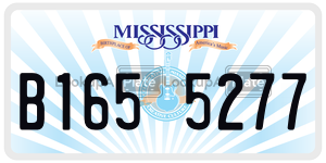 B1655277  license plate in MS
