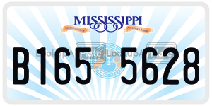B1655628  license plate in MS