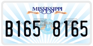 B1658165  license plate in MS