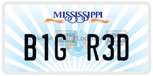 B1GR3D  license plate in MS