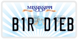 B1RD1EB  license plate in MS