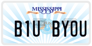 B1UBYOU  license plate in MS