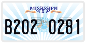 B2020281  license plate in MS
