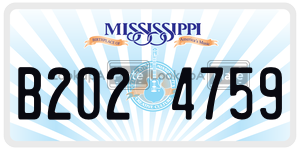 B2024759  license plate in MS