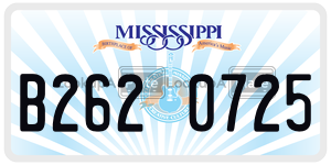 B2620725  license plate in MS