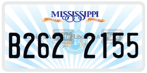 B2622155  license plate in MS