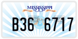 B366717  license plate in MS