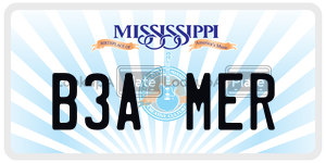 B3AMER  license plate in MS