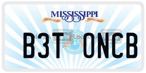 B3TONCB  license plate in MS