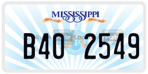 B402549  license plate in MS