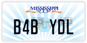B4BYDL  license plate in MS