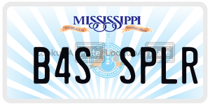 B4SSPLR  license plate in MS