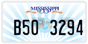 B503294  license plate in MS