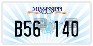 B56140  license plate in MS