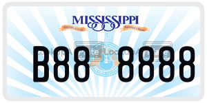 B888888  license plate in MS