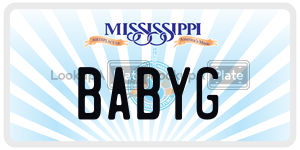 BABYG  license plate in MS