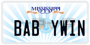 BABYWIN  license plate in MS