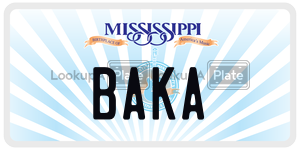 BAKA  license plate in MS