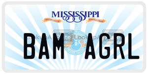 BAMAGRL license plate in Mississippi