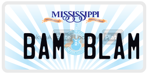 BAMBLAM  license plate in MS