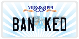 BANKED  license plate in MS