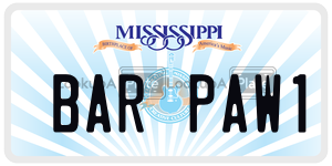 BARPAW1  license plate in MS