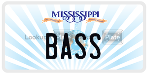 BASS  license plate in MS
