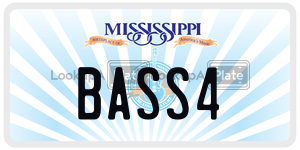 BASS4  license plate in MS
