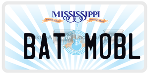 BATMOBL  license plate in MS