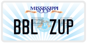BBLZUP  license plate in MS