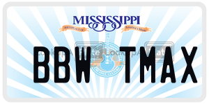 BBWTMAX  license plate in MS