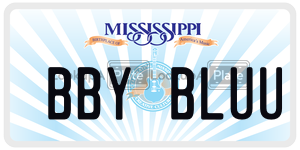 BBYBLUU  license plate in MS