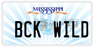 BCKWILD  license plate in MS