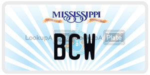 BCW  license plate in MS
