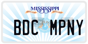 BDCMPNY  license plate in MS
