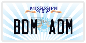 BDMADM  license plate in MS