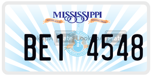 BE14548  license plate in MS
