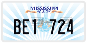 BE1724  license plate in MS
